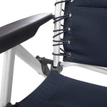 Campart Travel CH-0592 Silla de Camping, Acolchada, Cordón Elástico, Azul Marino