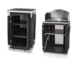 Juego de 2 – Cocina de camping robusta, estable, con protección contra el viento plegable + armario de camping resistente a la intemperie plegable