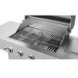 Teka Gourmet 4100G - Barbacoa de Gas, Barbacoa Exterior 5 Quemadores, Barbacoa Portátil con Ruedas, Color Acero Inoxidable