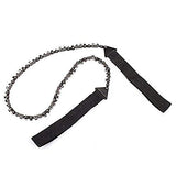 Overmont Sierra de Cadena de Cable Mano Manual (130cm-48dientes) Kit de Supervivencia para Camping Senderismo al Aire Libre con Bolsillo