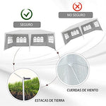 Outsunny Carpa con Paneles Laterales Plegable Gazebo Pabellón Jardín con 4 Ventanas Transparentes con Asas Acero Poliéster 600x300x255 cm Blanco