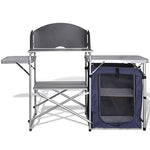 vidaXL Cajonera Comida Camping Tela Armario Plegable Cocina Viajes Estantes y Rejilla
