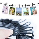 Wanxida 2 Piezas Portátil Tendedero, Elástico Ajustable Retráctil Cuerda de Ropa con 13pcs Hebillas de Posicionamiento Negro para Camping Senderismo Playa Viajes y Uso (Negro+Púrpura)