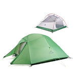 Naturehike Cloud-up 3 Tienda de Campaña Ultraligera para 3 Personas - Tienda Impermeable de Doble Capa para Trekking, 4 Estaciones(Verde)