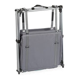 Relaxdays Armario de Camping Plegable con asa, Almacenamiento Estable para Cocina de Camping, 96 x 53,5 x 53 cm, Color Gris