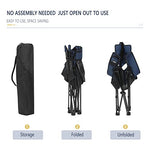 WOLTU Set de 2 Silla Camping Sillas Plegables, Silla de Acampada Portátil, Ligera para Picnic, Playa, Jardín, Pesca, con Portavasos, Azul