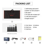 Kit Placa Solar Plegable de 300W 12V monocristalino portátil, plegable, camping, caravanas o autocaravanas para batería de 12V