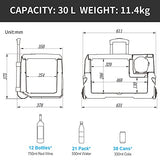 Alpicool CX30 - Nevera portátil de 30 litros, 12 V