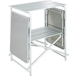 tectake 800747 Cocina de Camping, Aluminio, Plegable para Exteriores, Patas Ajustables, Compartimentos, Negro, Incl. Bolsa de Transporte - Varios Modelos (Tipo 1 | No. 403344)