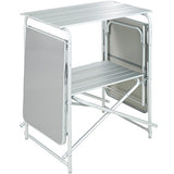 tectake 800747 Cocina de Camping, Aluminio, Plegable para Exteriores, Patas Ajustables, Compartimentos, Negro, Incl. Bolsa de Transporte - Varios Modelos (Tipo 1 | No. 403344)