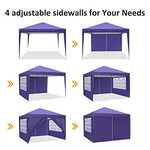 COBIZI Carpa de jardín 3x3m Cenador Plegable Gazebo Impermeable con 4 Paredes, Protección UV 50+, Ajustable en Altura, Pabellon de Jardin Plegable Event Shelter para Patio/Camping/Playa/Fiestas