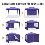 COBIZI Carpa de jardín 3x3m Cenador Plegable Gazebo Impermeable con 4 Paredes, Protección UV 50+, Ajustable en Altura, Pabellon de Jardin Plegable Event Shelter para Patio/Camping/Playa/Fiestas