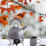 Boundless Voyage Tetera ultraligera de gran capacidad con zumbador de advertencia de 2 l de titanio para agua hirviendo, café, té Ti1584A
