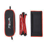 WOLTU Silla de Camping Silla Plegable Ultraligera y Portátil con Bolsa de Transporte, Silla para Acampar Fácil Transporte, para Playa,Pesca y Acampada Soporta hasta 140 KG Rojo + Negro CPS8133rt
