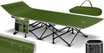 KESSER® Cama plegable plegable para camping con bolsa de transporte + bolsillo lateral de 190 x 67 x 35 cm hasta 250 kg, tubo de metal 600D, tela Oxford estable, portátil, viaje cómodo