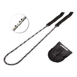 Overmont Sierra de Cadena de Cable Mano Manual (130cm-48dientes) Kit de Supervivencia para Camping Senderismo al Aire Libre con Bolsillo
