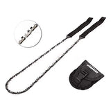 Overmont Sierra de Cadena de Cable Mano Manual (130cm-48dientes) Kit de Supervivencia para Camping Senderismo al Aire Libre con Bolsillo