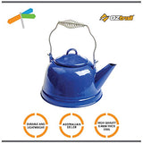 OZtrail Tetera Enamel 2.5, hervidor esmaltado, Tea Pot, Kettle, 21x16cm + Mango, 800gr, Acero 0.4mm