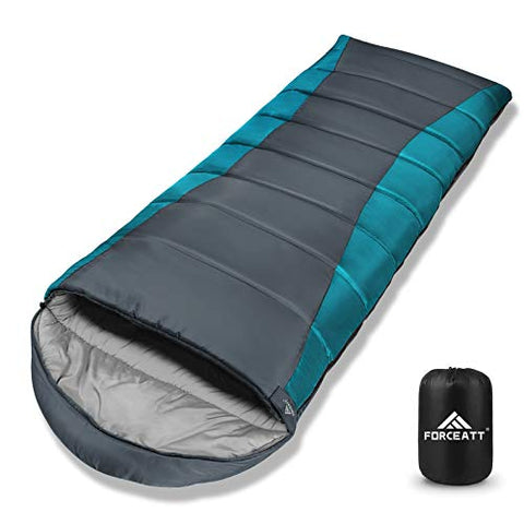 Forceatt Saco de Dormir Winter para Adultos y Adolescentes de 0 ℃ a 20 ℃丨Ideal para Acampar, Hacer Mochileros y Hacer Caminatas y Otras Actividades al Aire Libre 丨 Resistente al Agua, Ligero y Cálido.