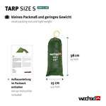 Wechsel Tents Tarp S - Refugio de Camping Ultraligero 290 x 400 cm, Protección UV Impermeable, Color Verde (Zero-G Line)