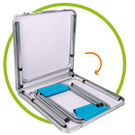 Aktive Mesa maletín regulable en altura con 4 taburetes para camping