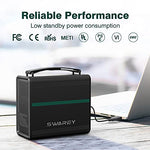 Generador de Energía Solar SWAREY, Generador Solar Portátil 166Wh Salidas AC/DC/USB/Tipo-C Estación de Energía con Batería de Litio