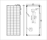 Placa Solar de 180W 36V , ideal para sistema fotovoltaico de caravana de autocaravana de jardín de 24V
