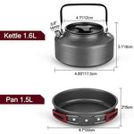 Odoland - Kit de Cocina para camping, 22 piezas