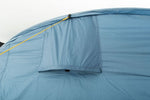 CampFeuer Tienda de Campaña Familiar Multi I 4 Personas I Columna de Agua de 5.000 mm I con Suelo y Pared Frontal Desplazable I Enorme Vestíbulo (Caqui y Azul)