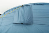 CampFeuer Tienda de Campaña Familiar Multi I 4 Personas I Columna de Agua de 5.000 mm I con Suelo y Pared Frontal Desplazable I Enorme Vestíbulo (Caqui y Azul)