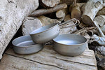 Boundless Voyage Ultraligero para Exteriores Juego de tazón de Titanio 3PCS Juego de Utensilios de Cocina Picnic Titanium Pan