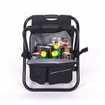 Nadalan al aire libre sillas plegables mochila de pesca silla portátil, taburete, silla plegable de camping con doble capa tela de Oxford bolsa térmica para la pesca, Playa, Camping, casa y viaje