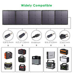 Cargador Solar Plegable 100W con PD 45W Tipo-C, Dual USB Puertos y 12-18V DC Salida para Generador Portátil, Teléfono Celular o Batería, Carga Rápida