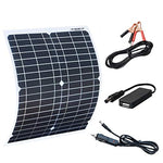 Placa Solar de 20W 18v, flexible Cargador solar monocristalino con DC USB para del coche 12v