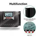 Controlador Solar de Carga de 60A 12V/24V/36V/48V Voltaje de Identificación Automática Regulador Inteligente con Pantalla LCD para Sistemas Solares Domésticos