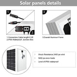 Placa Solar de 100 Watts de 12 voltios aplicable para autocaravana, campervan, caravana, hogar,
