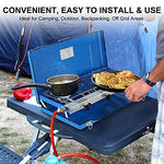 Camplux JK-5330 Hornillo a Gas Portátil, Estufa de Gas de Tres Quemadores, para Camping o Festivales, Gas Butano/ Propano, 4,5kW