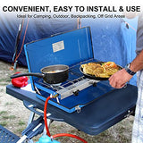 Camplux JK-5330 Hornillo a Gas Portátil, Estufa de Gas de Tres Quemadores, para Camping o Festivales, Gas Butano/ Propano, 4,5kW