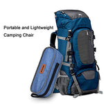 RISEPRO Sillas de Camping Plegables portátiles Ligeras de Mezclilla Bolsillo de Doble Cara para Caminatas al Aire Libre, mochileros, Viajes y Pesca al Aire Libre