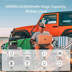 Generador portátil de 606 Wh / 164000 mAh, ALLPOWERS fuente de alimentación de emergencia, onda sinusoidal pura con inversor DC/AC para camping, uso doméstico, autocaravana, exterior