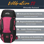 MONTIS WILDNATURE 38L, Mochila para deportes / senderismo, protección contra la lluvia, suficiente espacio para excursiones de senderismo más largas, adecuada como mochila para ciclismo (38L - Baya)