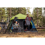 Coleman 10-Person Dark Room Instant Cabin Tent with Rainfly, Green/Black/Teal