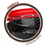 Aktive - Barbacoa redonda de pie con diámetro de 33 cm (52733)