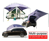Hasika Awning Camper Trailer Roof Top Family Tent for Beach Camping SUV, MPV, Hatchback and Sedan Anti-UV Tents for Camping 6 Person by