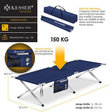 KESSER® Cama de Camping Cama Plegable con Bolsa de Transporte Cama de campaña Estable 150 kg Tubo de Metal Resistente Tela Oxford 600D Tumbona portátil de Viaje Comoda