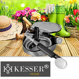 KESSER® Ducha de Camping con Bomba Sumergible de batería, Ducha de Mano, 2X 2200 mAh batería de Litio, Cable de Carga USB, para el jardín de Camping, Coche, al Aire Libre, Naranja/Gris