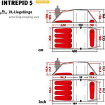 Wechsel Tents Intrepid 5 Tienda Túnel para 5 Personas - Travel Line - Tienda de Campaña Familiar con Columna de Agua de 5.000 mm