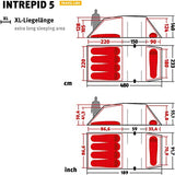 Wechsel Tents Intrepid 5 Tienda Túnel para 5 Personas - Travel Line - Tienda de Campaña Familiar con Columna de Agua de 5.000 mm