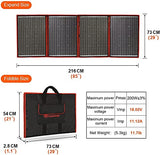 Kit de Placa Solar de 200w 18v Portátil Plegable Monocristalino (Alta Eficiencia) Para Cargar 12v BateríAs De Coche Gel AGM ácido Bomba Autocaravanas Caravanas