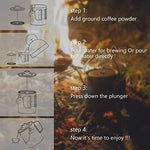 Boundless Voyage Taza de café de titanio al aire libre de prensa francesa olla de camping olla de cocina olla de viaje capacidad 750 ml máx. Ti1581A
